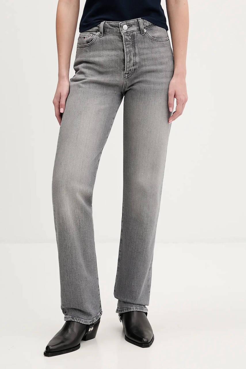 Γυναικεία παντελόνια τζιν slim fit & skinny tommy jeans σε γκρι