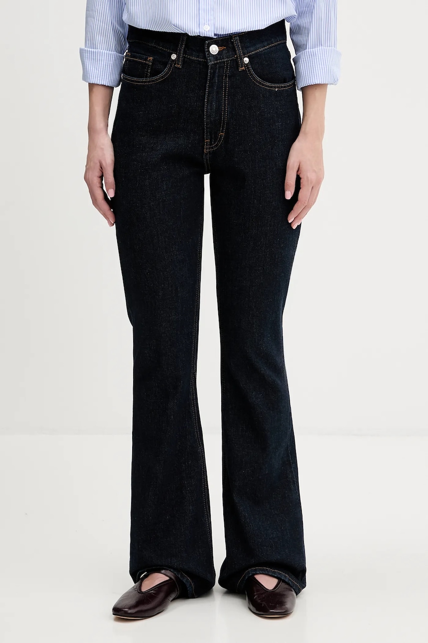 Levně Džíny HUGO Geflare_3 dámské, high waist, 50553195