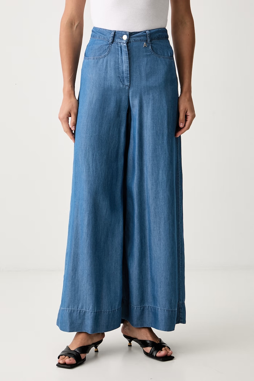Twinset spodnie damskie z lyocellu
