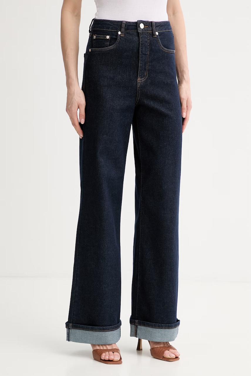 Gestuz blugi wide leg pentru femei