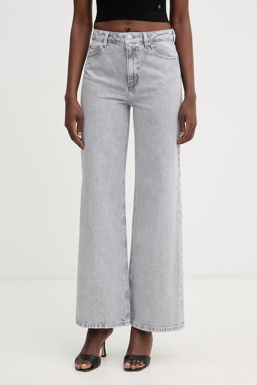 Γυναικεία παντελόνια τζιν wide leg guess σε γκρι
