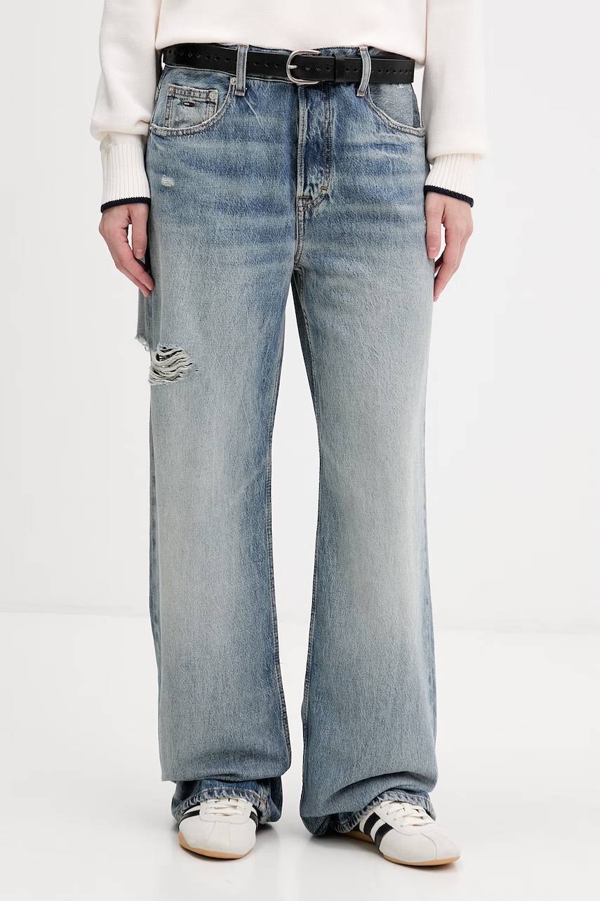 Tommy Jeans blugi relaxed fit pentru femei