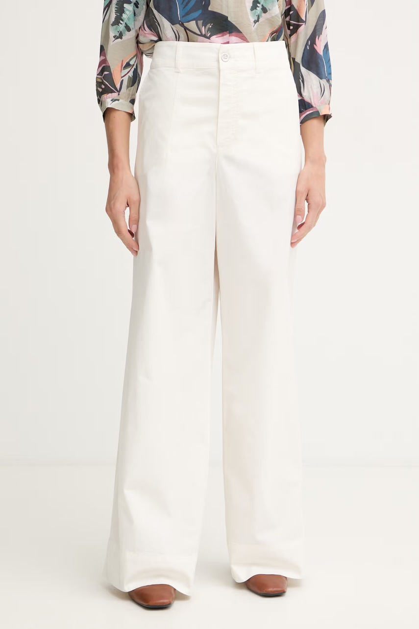 Marc Aurel pantaloni wide leg pentru femei, din bumbac cu elastan