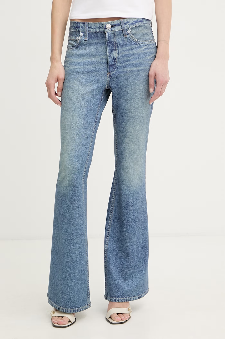 rag & bone παντελόνι καμπάνα γυναικείο με βισκόζη Miramar Dhalia