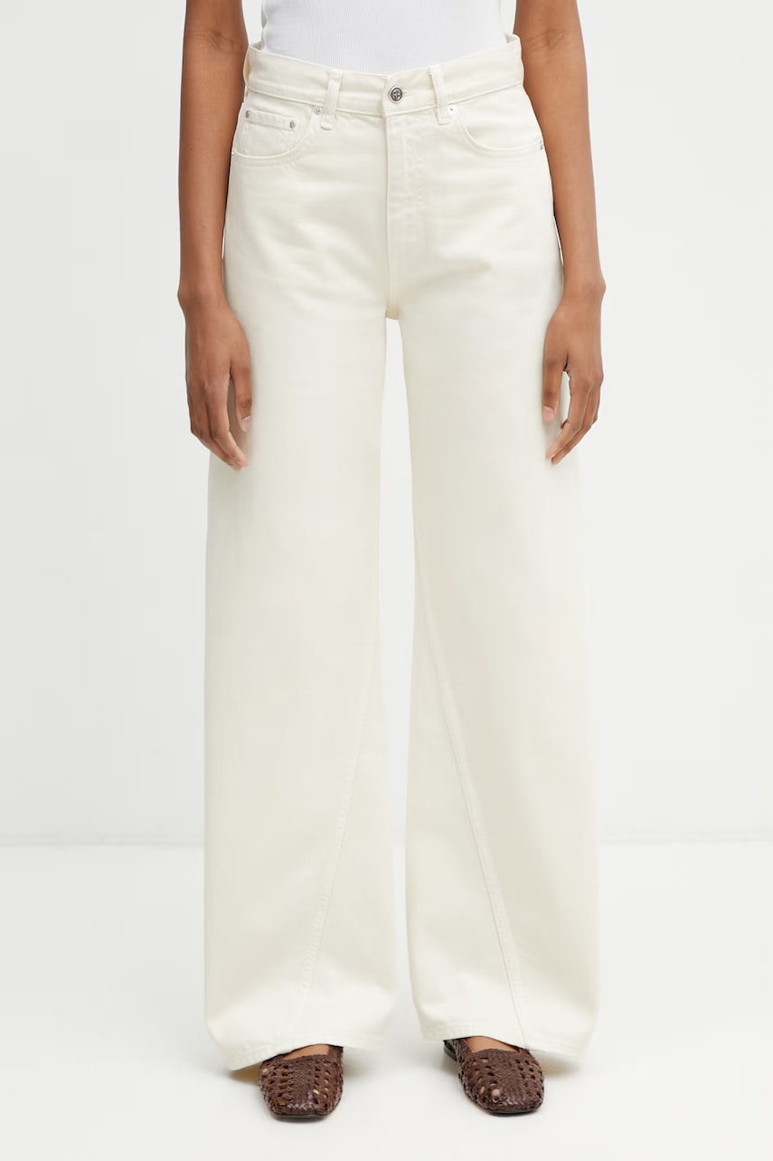 Anine Bing BRIE JEAN - CREAM jeansy relaxed fit damskie