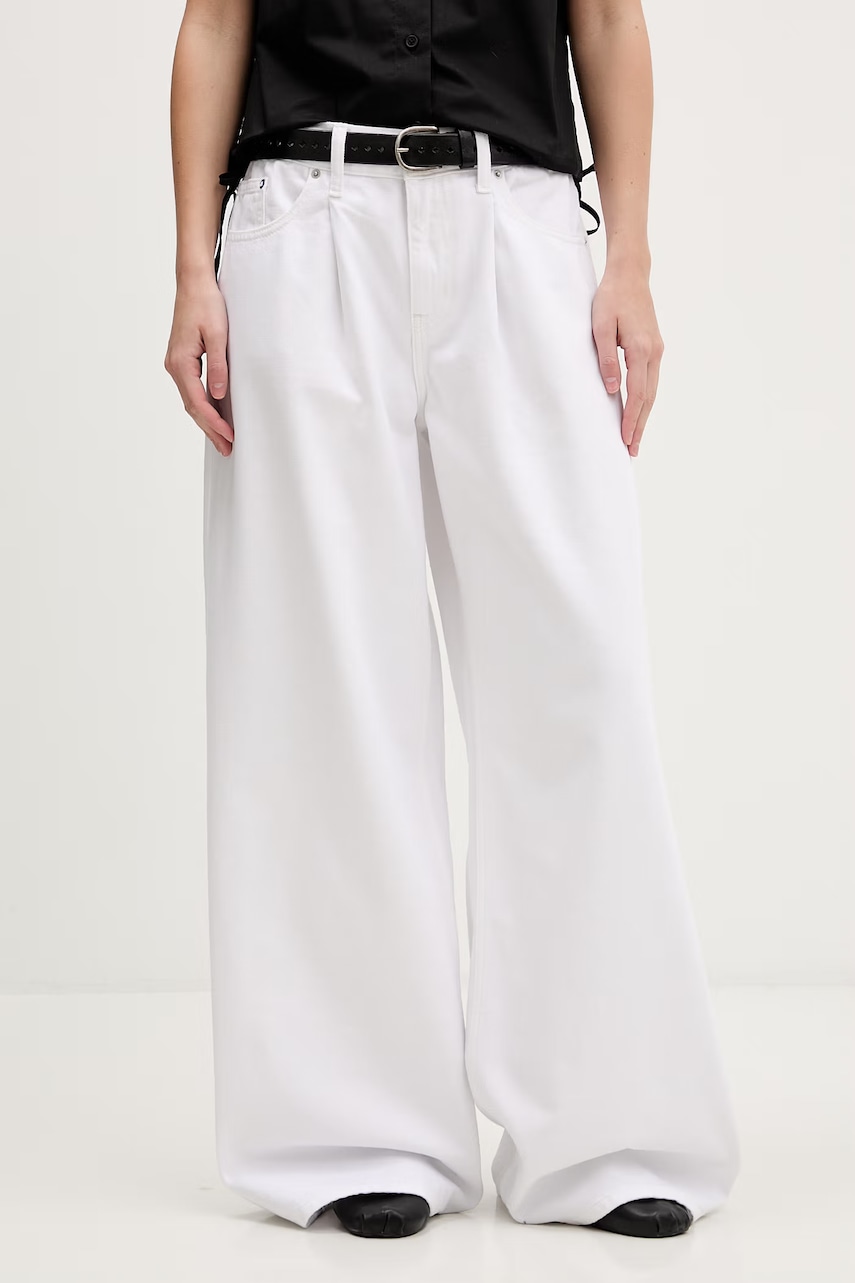 Γυναικεία παντελόνια τζιν karl lagerfeld jeans σε λευκο