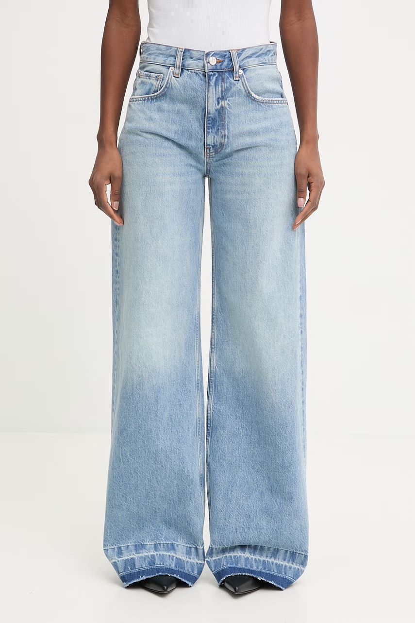 Anine Bing Lewis blugi wide leg pentru femei