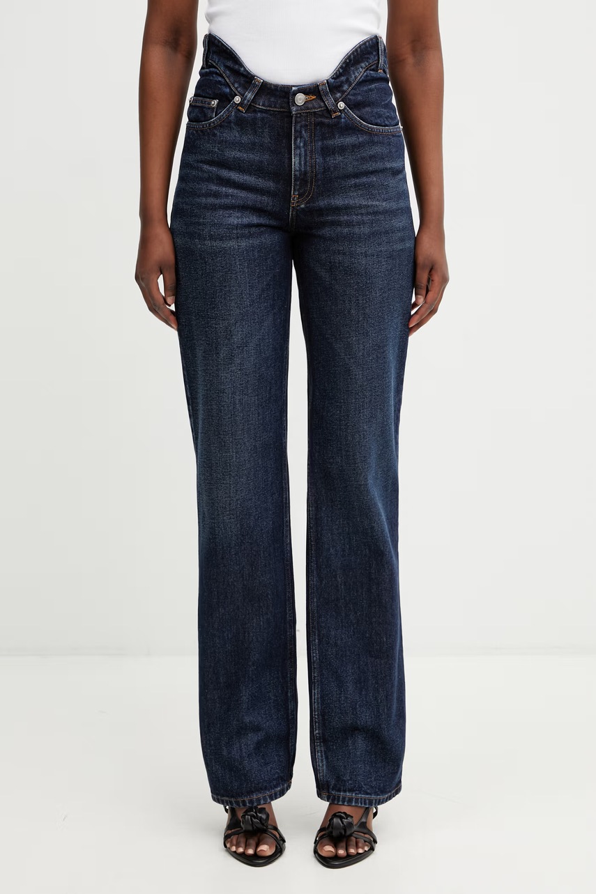 Jean Paul GAULTIER Curvy Waistband jeansy straight damskie