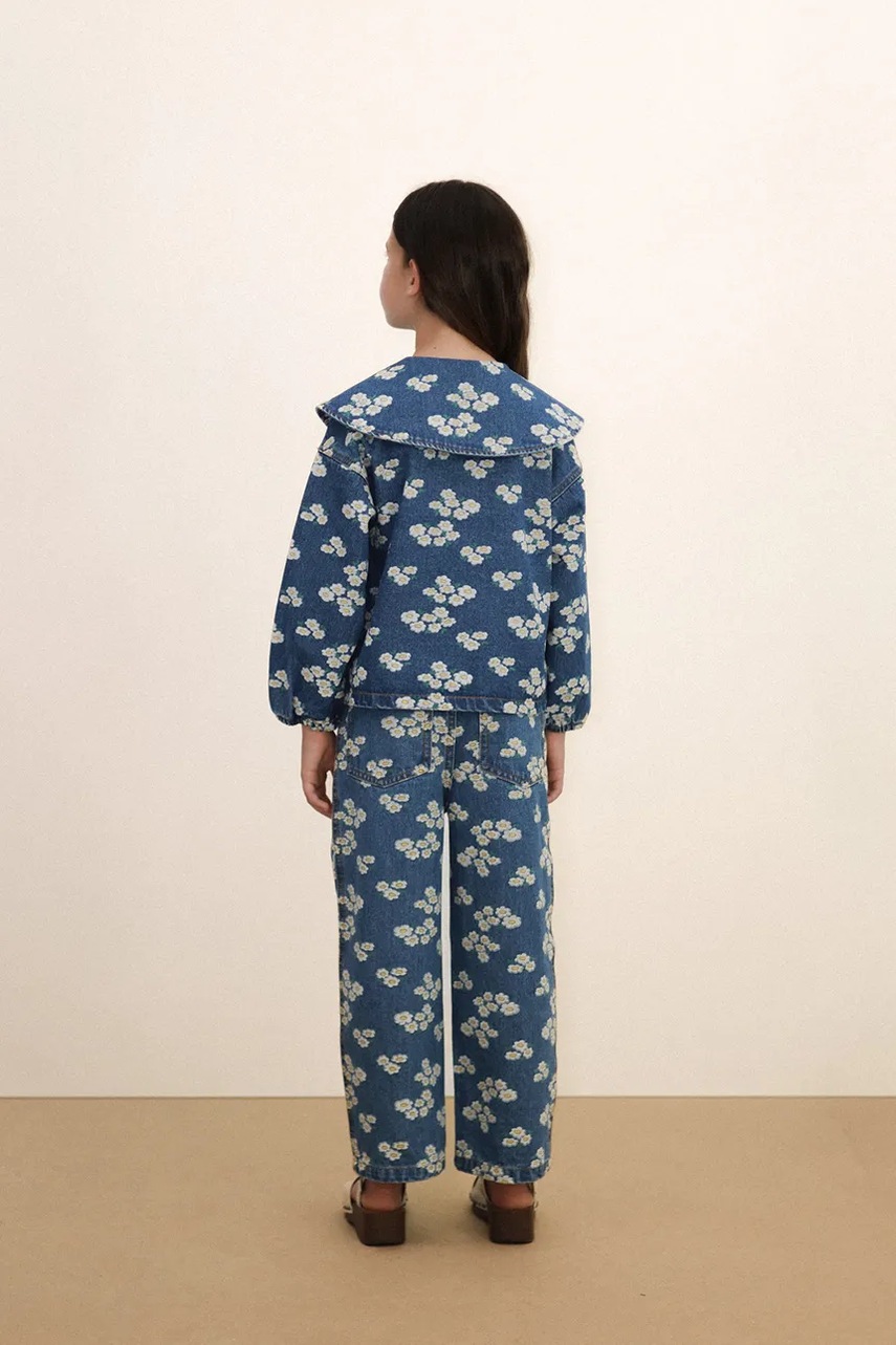 Tinycottons Dětské rifle Tinycottons BLOSSOMS DENIM JEANS (obrázek 6)