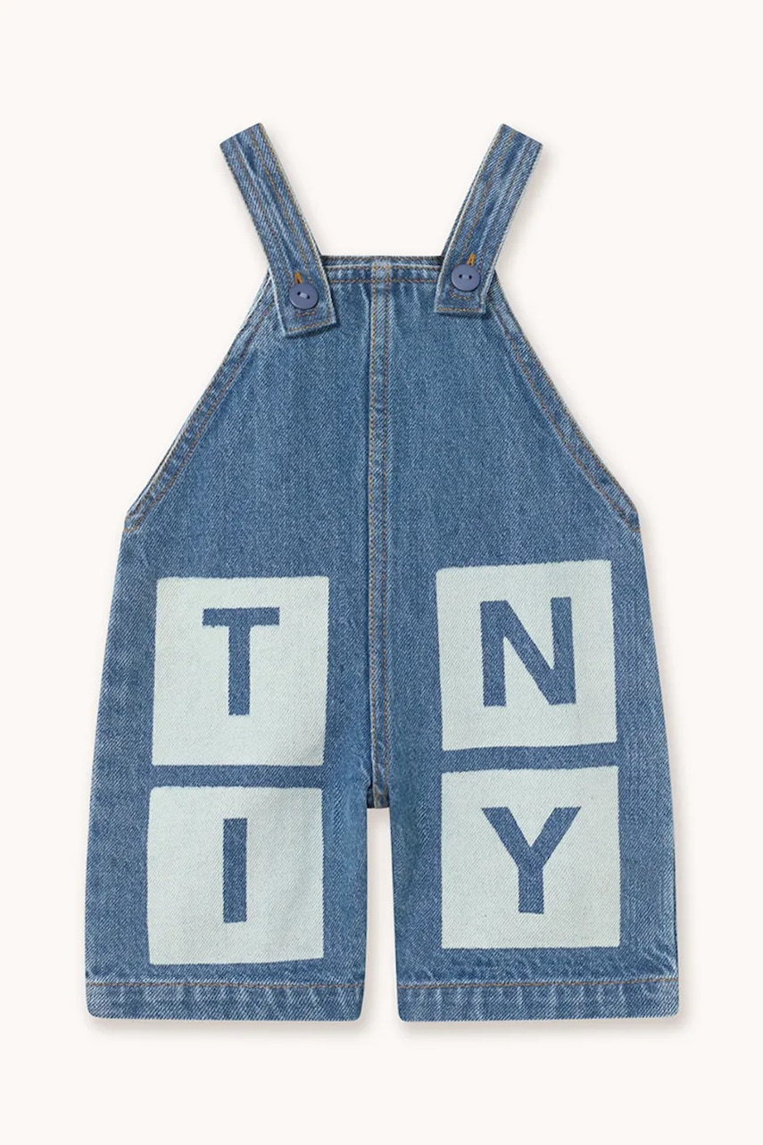 Tinycottons salopetă din denim pentru copii TINY DENIM DUNGAREE BABY