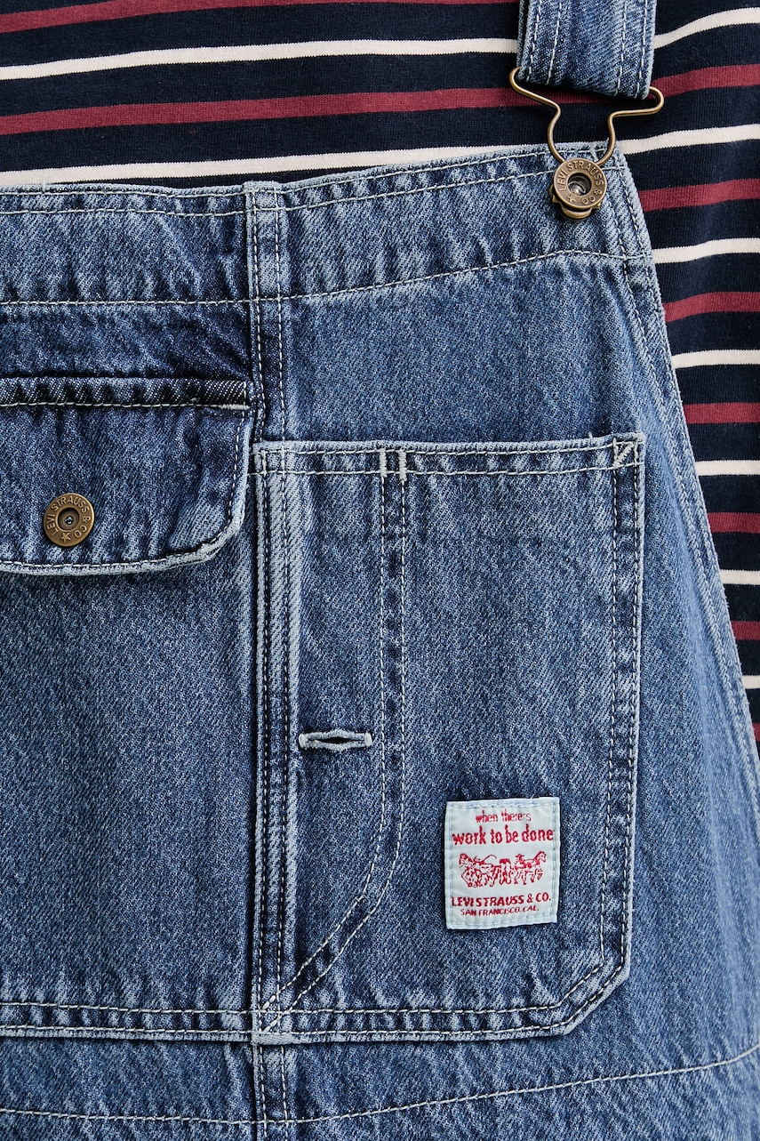 Rifľové nohavice na traky Levi's LOOSE OVERALLS x WORKWEAR