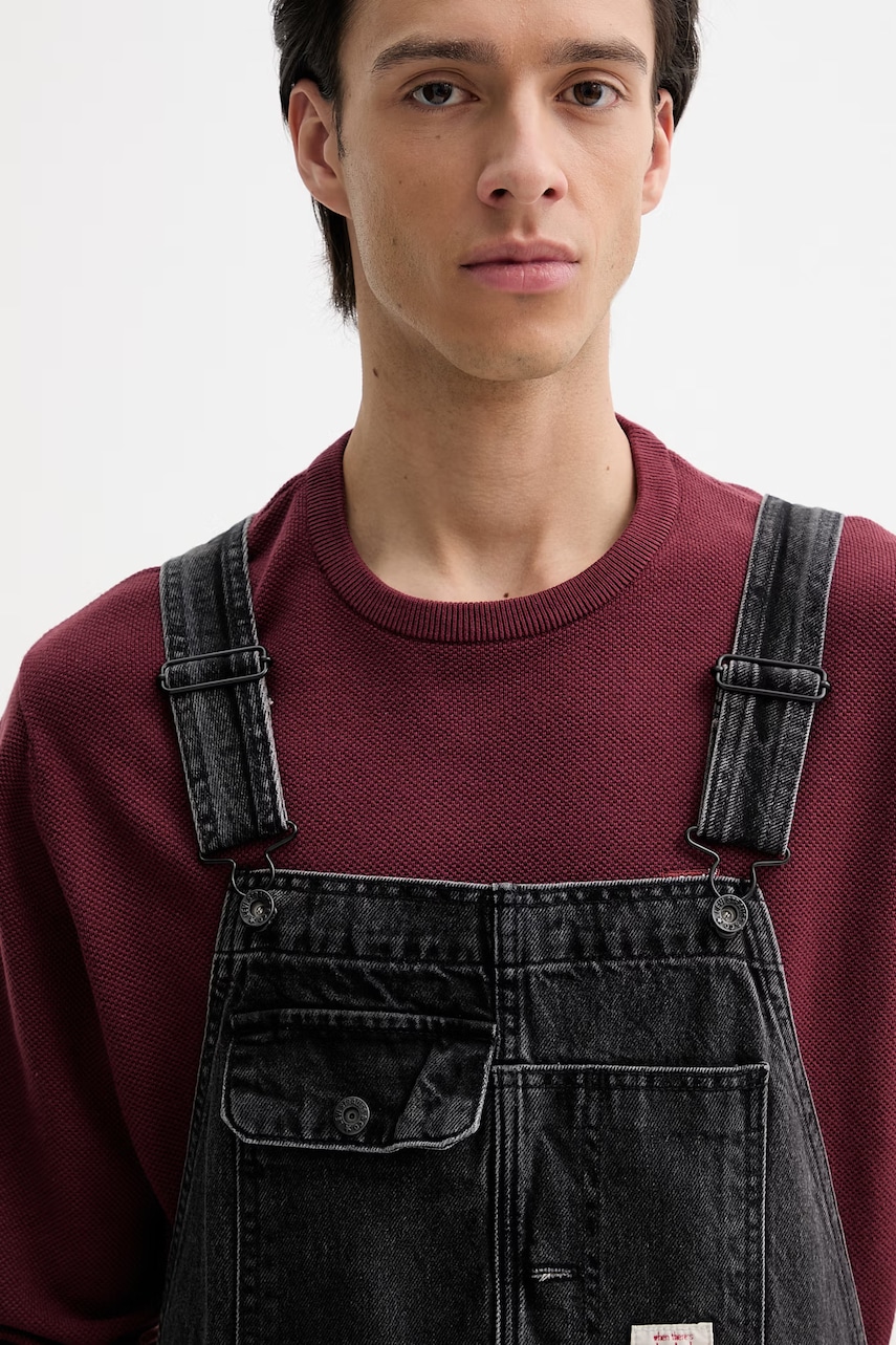 Rifľové nohavice na traky Levi's LOOSE OVERALLS x WORKWEAR