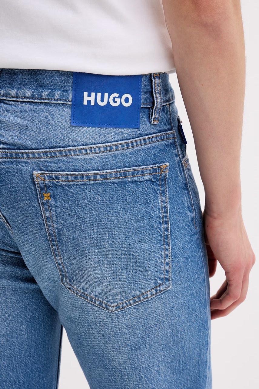HUGO modré slim fit džíny pánské Ash (obrázek 4)