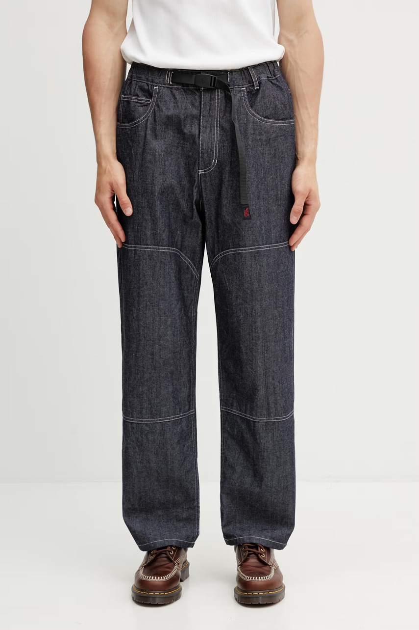 Gramicci JAPANESE CHAMBRAY DOUBLE KNEE blugi loose pentru bărbați