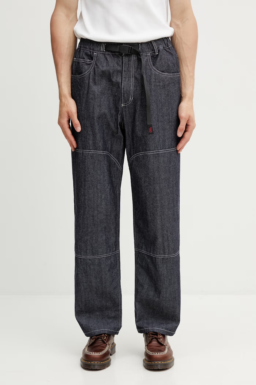Gramicci JAPANESE CHAMBRAY DOUBLE KNEE jeansy luźne męskie