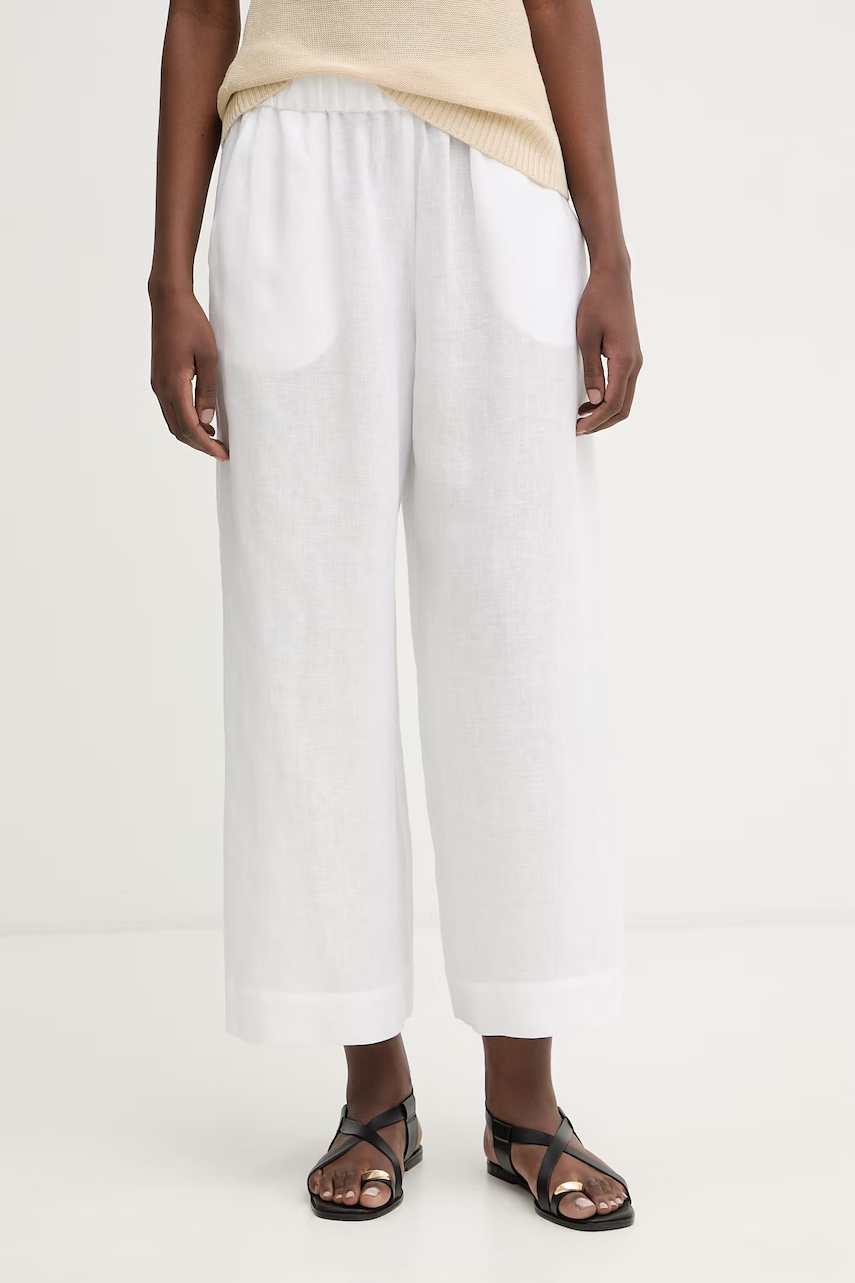 MM by Max Mara παντελόνι γυναικεία λινά CANNETI