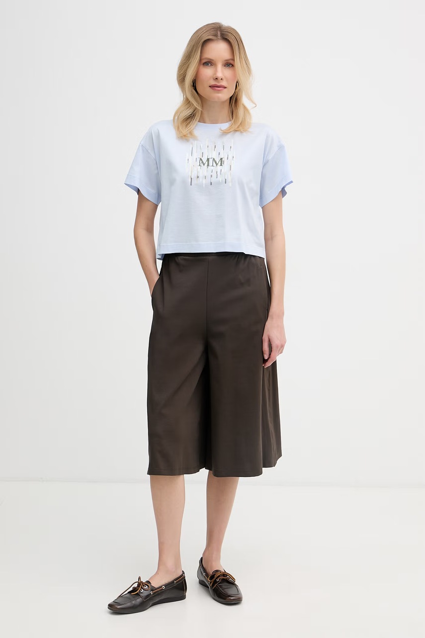 MM by Max Mara bermudy dámske s bavlnou PIOMBO