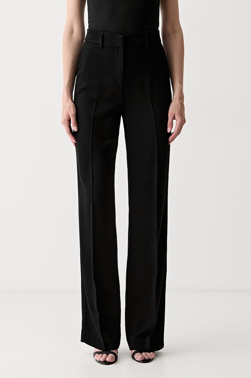 Marciano by Guess pantaloni regular pentru femei cu amestec de lână ABBY