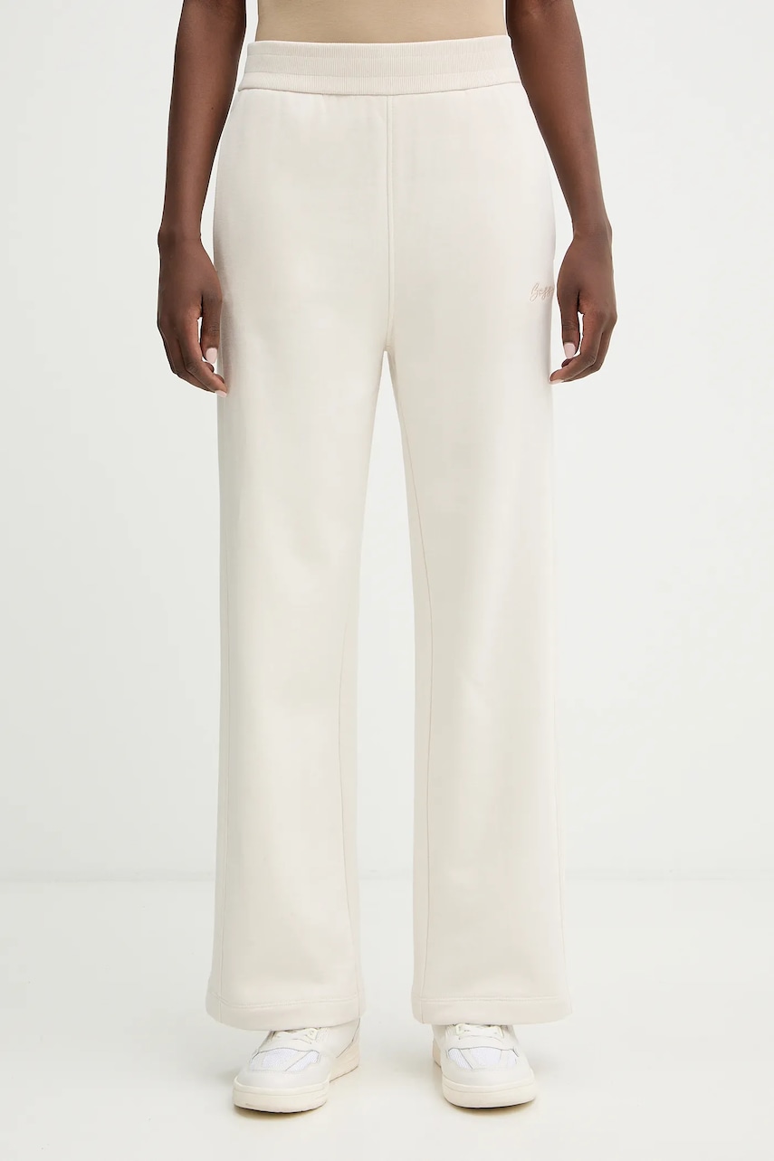 BOSS Orange pantaloni de trening din bumbac C Endless culoarea bej, uni, 50554685