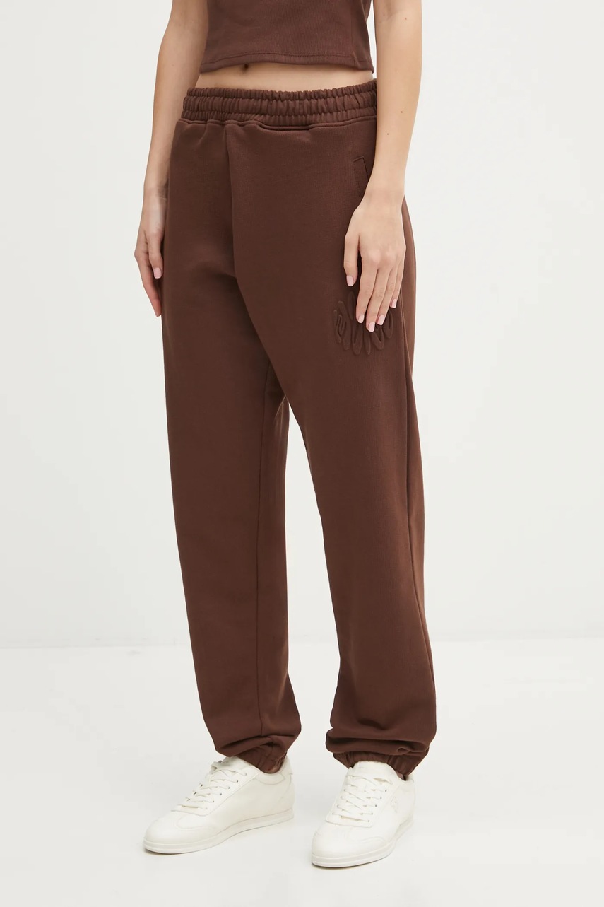 HUGO Blue pantaloni de trening din bumbac Naleisy_B culoarea maro, uni, 50553979