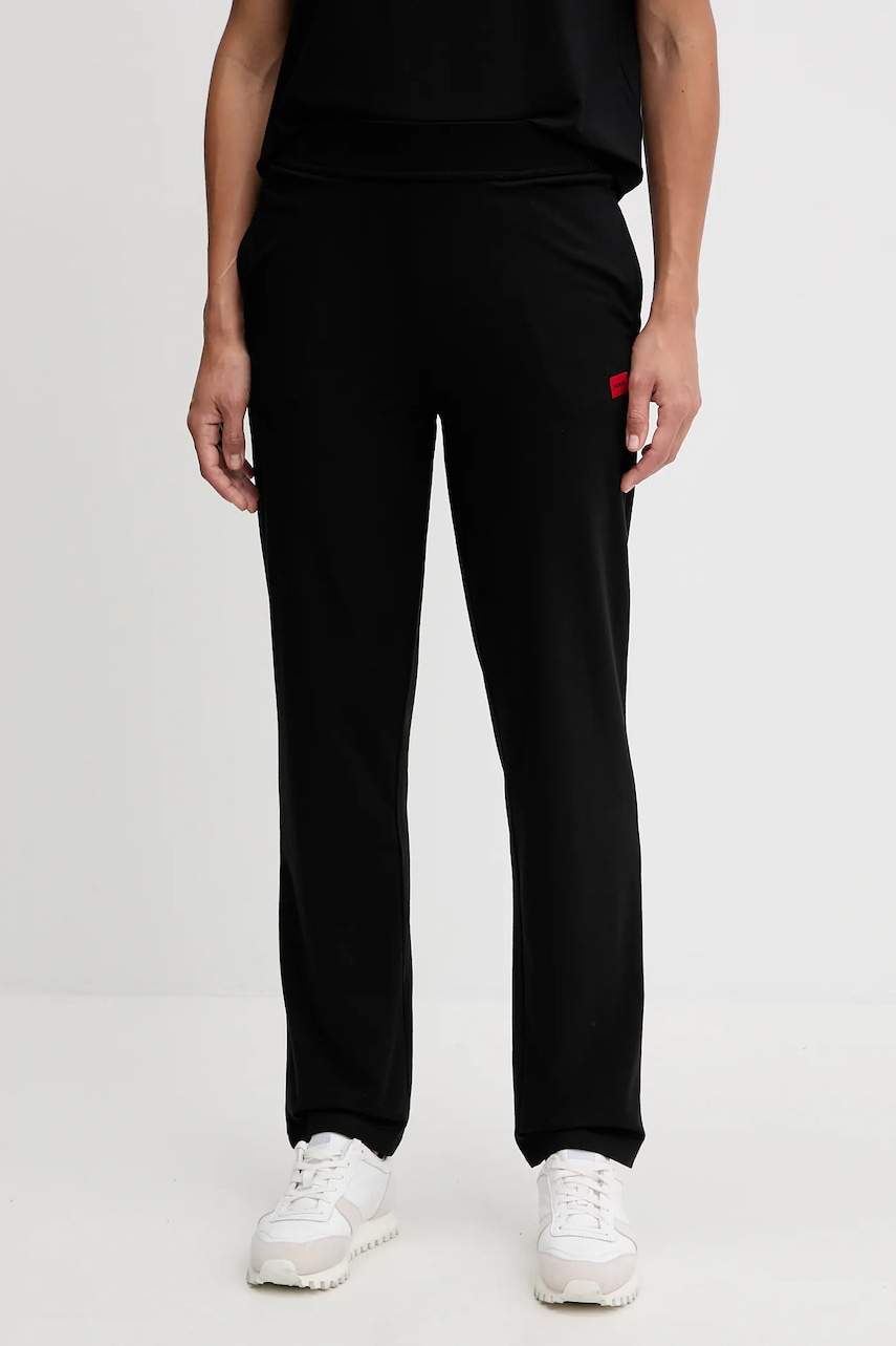 Levně Tepláky HUGO SIGNATURE_PANT dámské, černá barva, 50556808