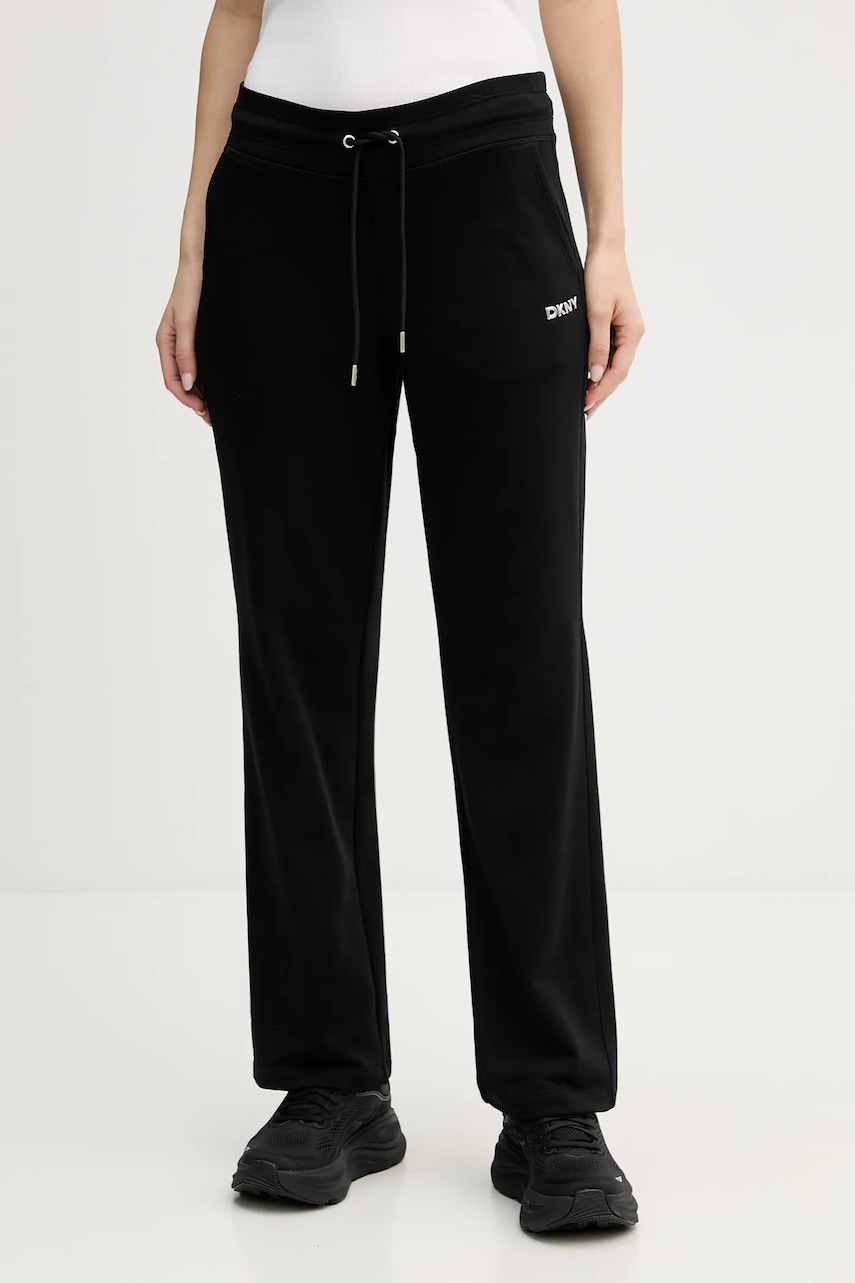 Dkny pantaloni de trening culoarea negru, uni, DP6P3794