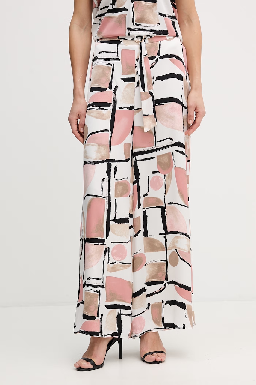 Joseph Ribkoff spodnie wide leg damskie białe high waist 261198