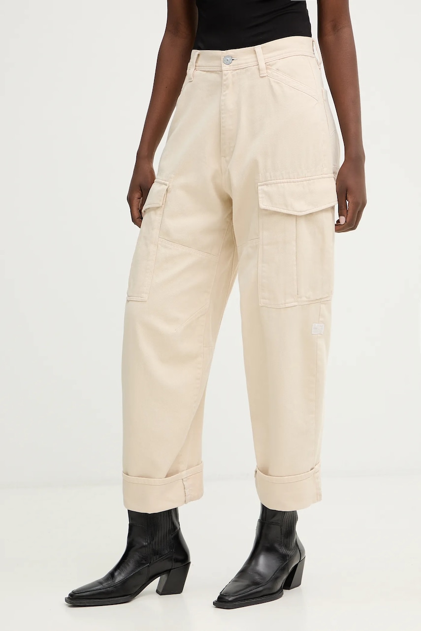 G-Star pantaloni de bumbac Cargo 3D boyfriend