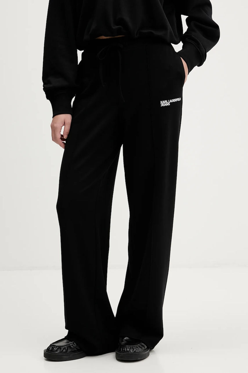 Karl Lagerfeld Jeans pantaloni de trening culoarea negru, uni, B1W10092