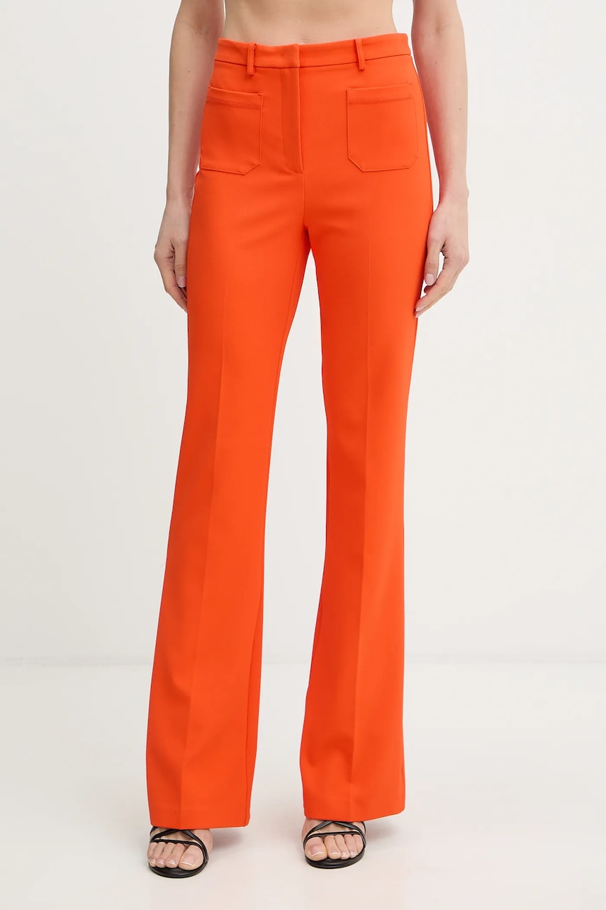Γυναικεία υφασμάτινα παντελόνια patrizia pepe σε πορτοκαλι