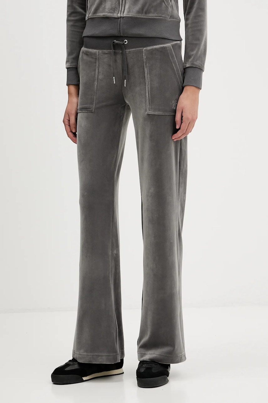Juicy Couture pantaloni de trening Layla culoarea gri, uni, JCSEBJ001