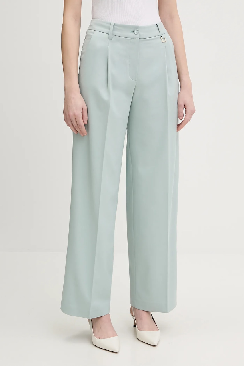 Joop! pantaloni culoarea turcoaz, lat, medium waist, 30100443