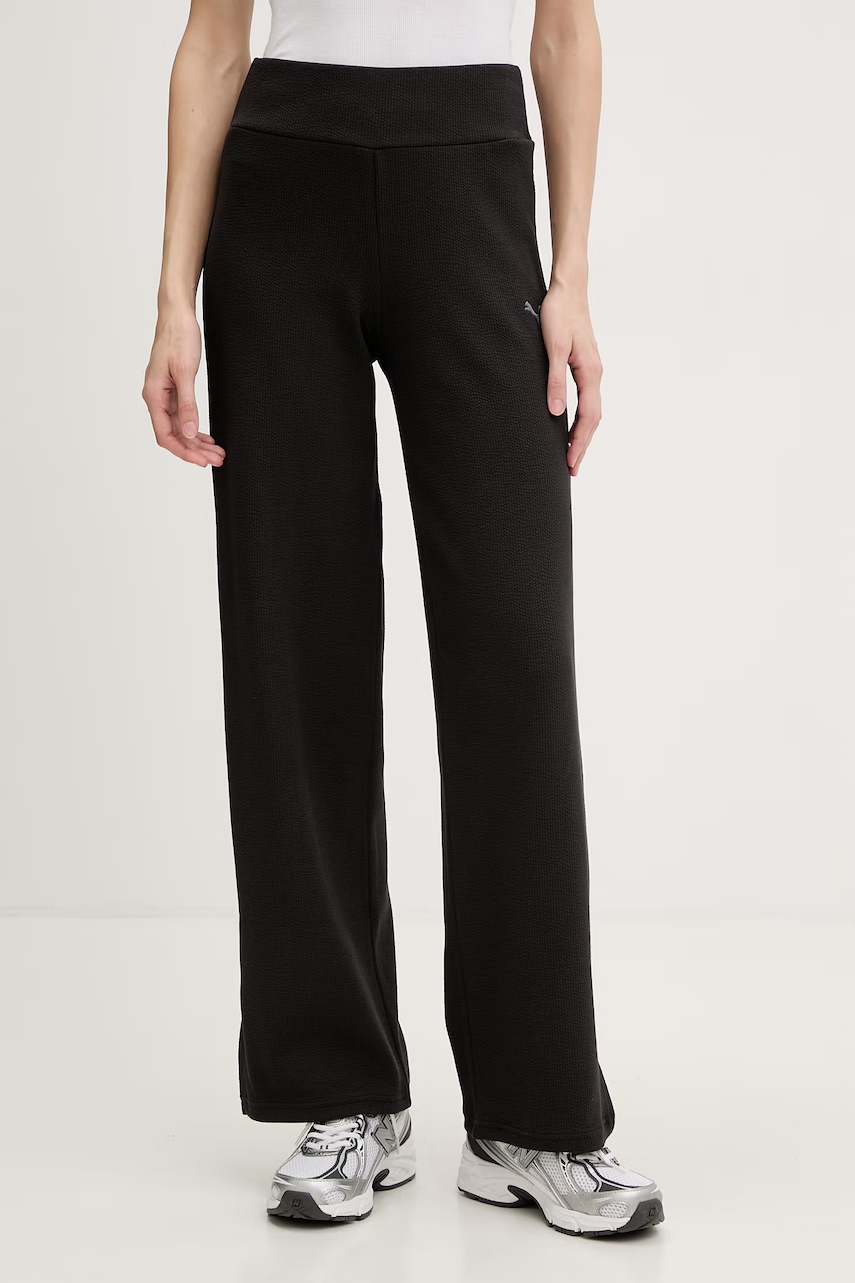 Puma pantaloni de trening pentru femei, cu bumbac Essential Elevated