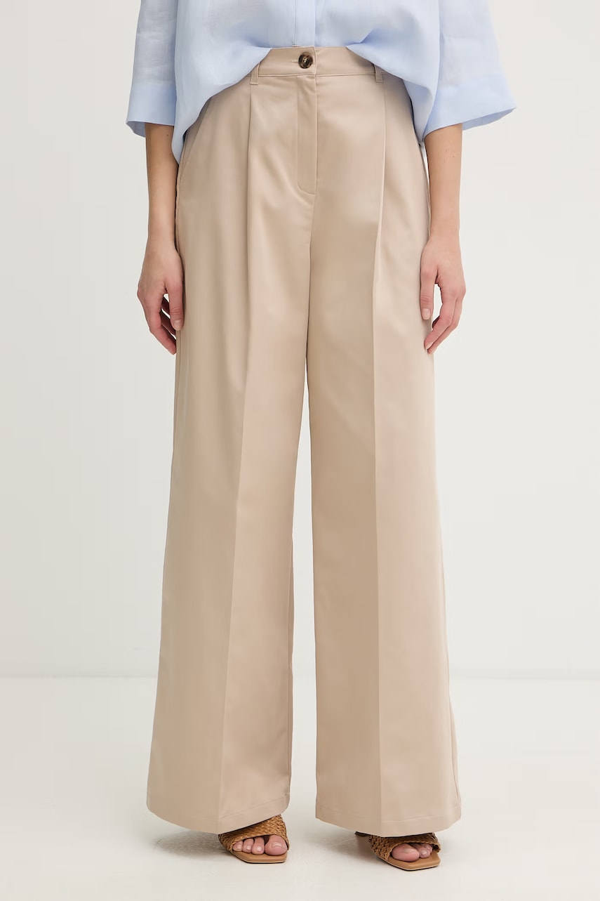 Marella pantaloni pentru femei, din bumbac cu elastan Emme by Marella