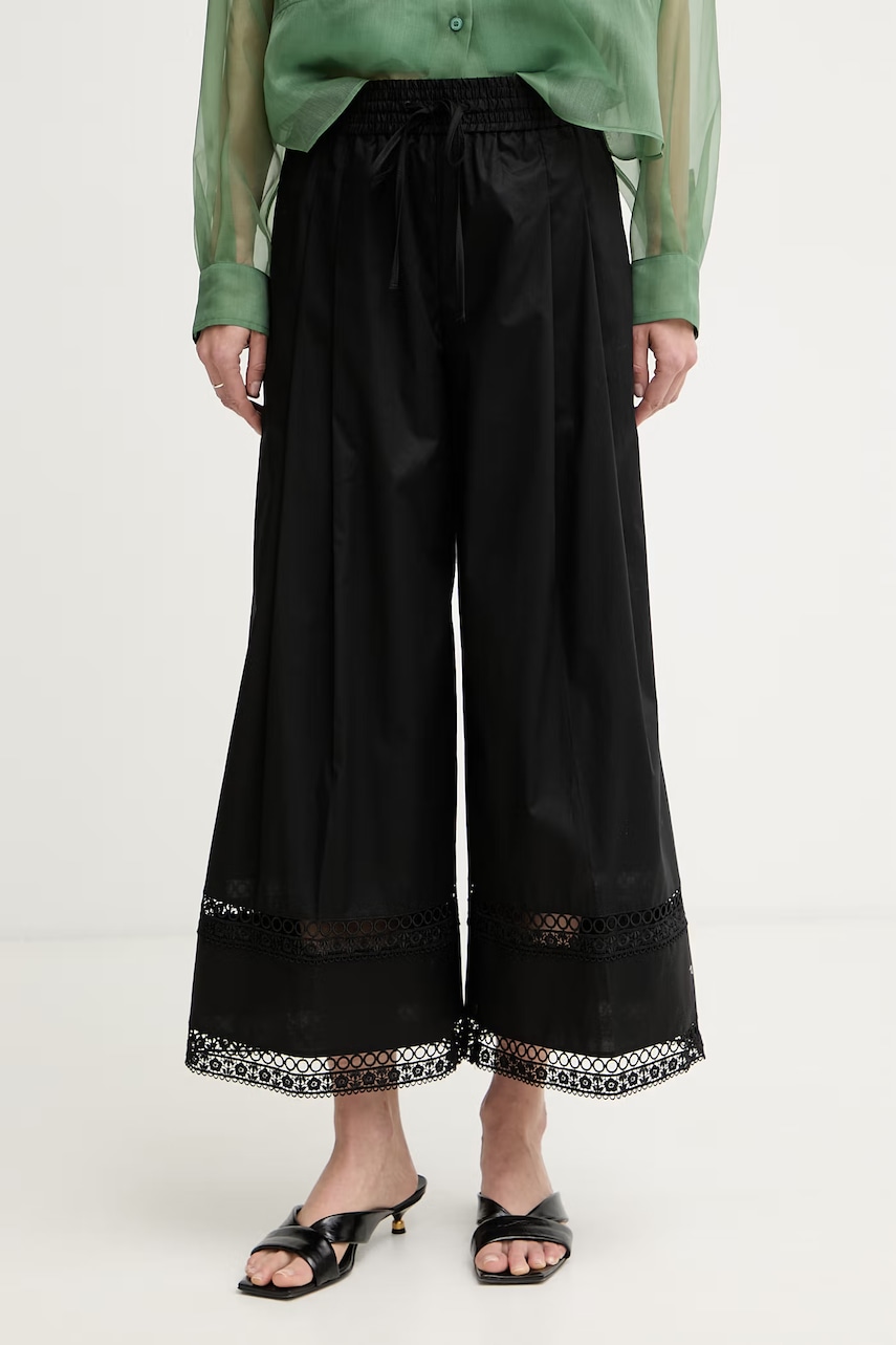 Twinset pantaloni pentru femei, cu bumbac