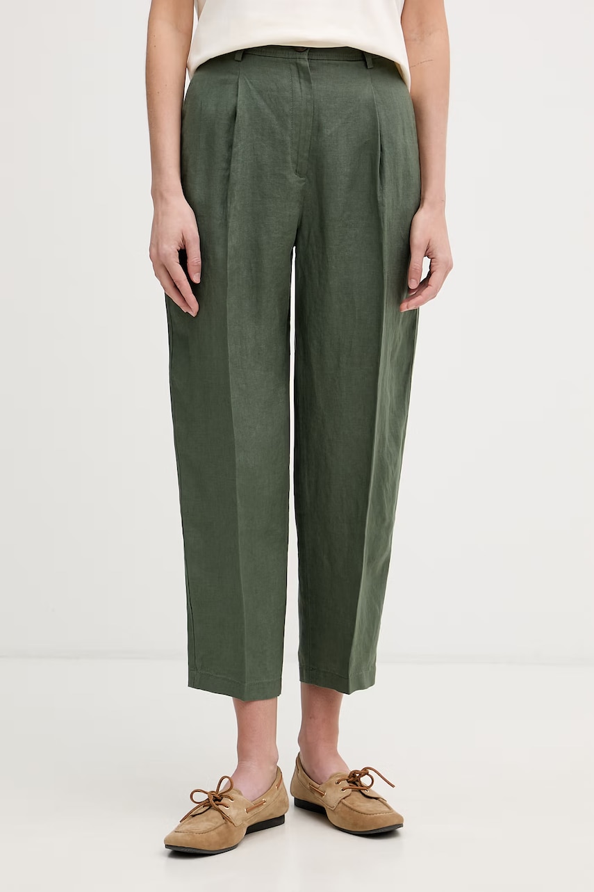 United Colors of Benetton pantaloni pentru femei din in