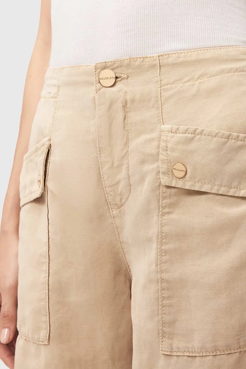 Kalhoty s příměsí lnu AllSaints VAL (obrázek 4)