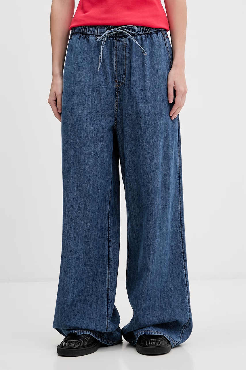 Tommy Jeans pantaloni de femei din bumbac