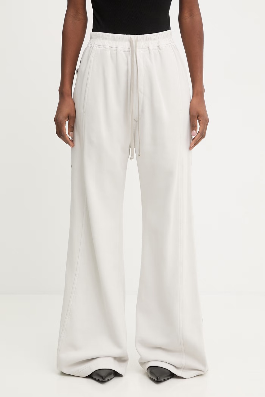 Rick Owens DRKSHDW Wide Pusher pantaloni de trening din bumbac pentru femei