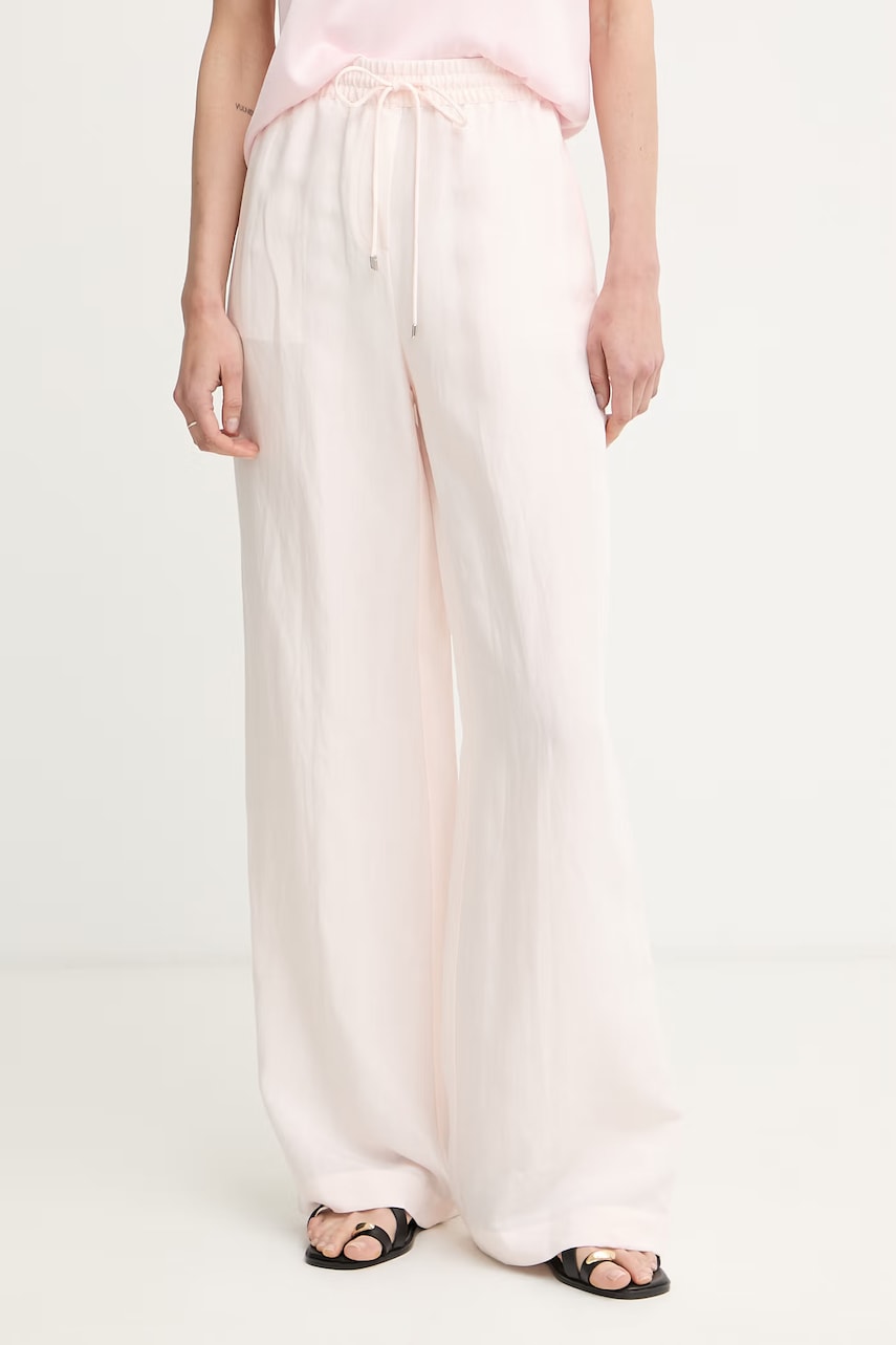 BOSS pantaloni pentru femei, cu amestec de in Tavati2_TI