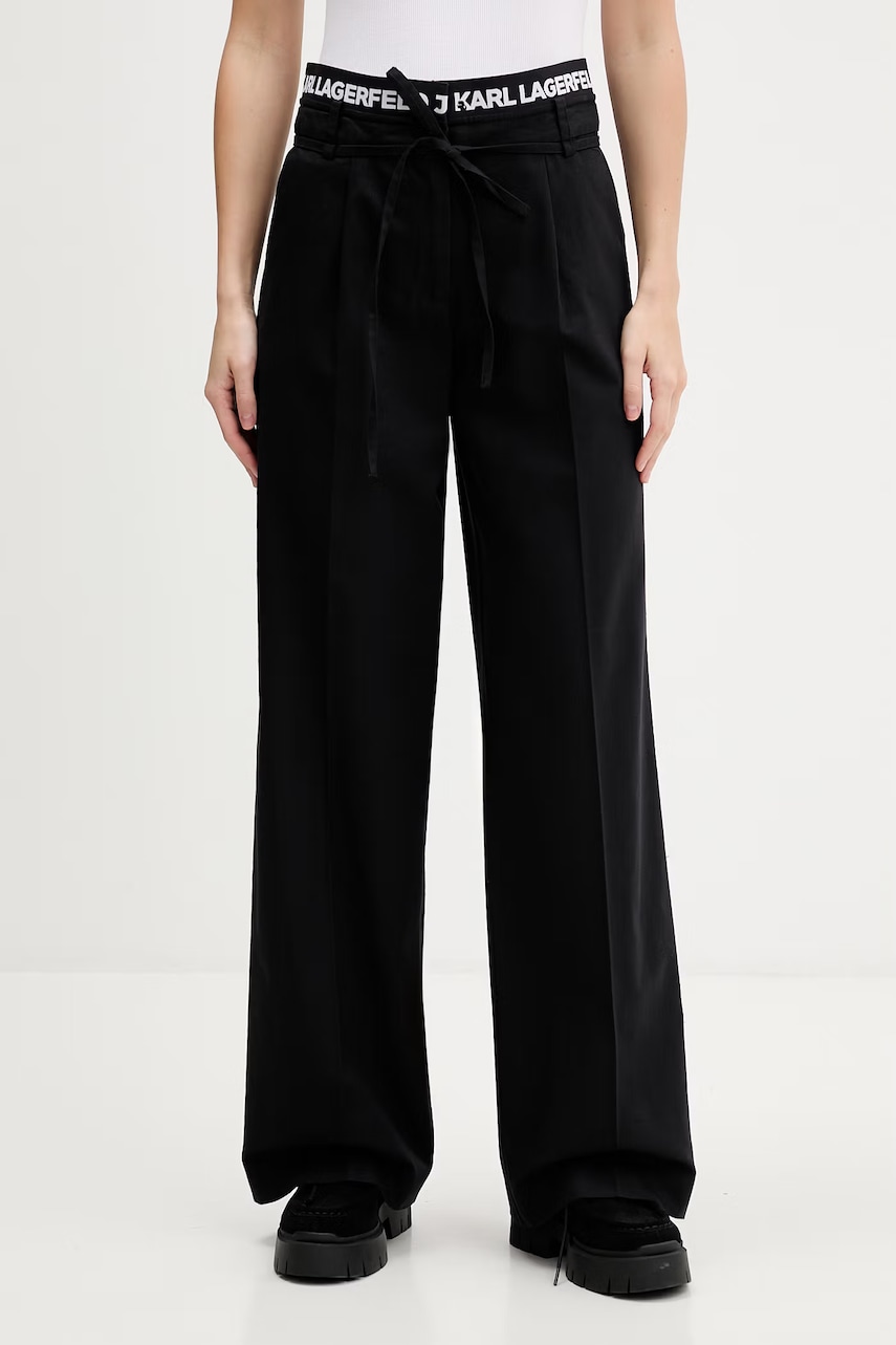 Γυναικεία παντελόνια karl lagerfeld jeans σε μαυρο