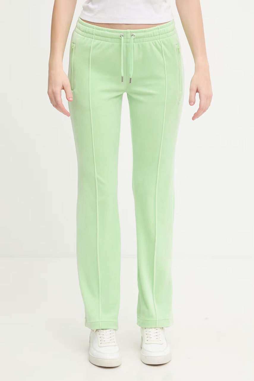 Juicy Couture teplákové nohavice dámske zamatové TINA COL OUT TR