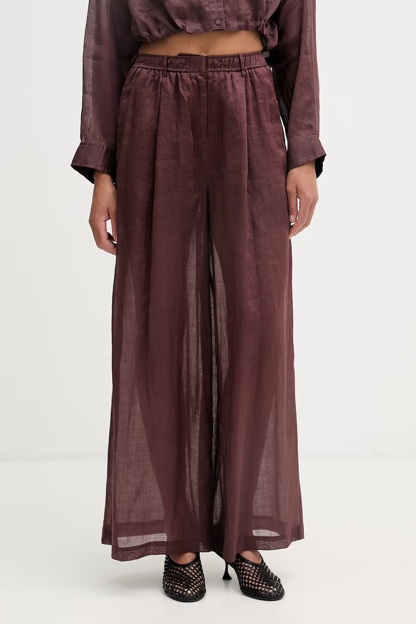 Isabelle Blanche pantaloni straight pentru femei, din in