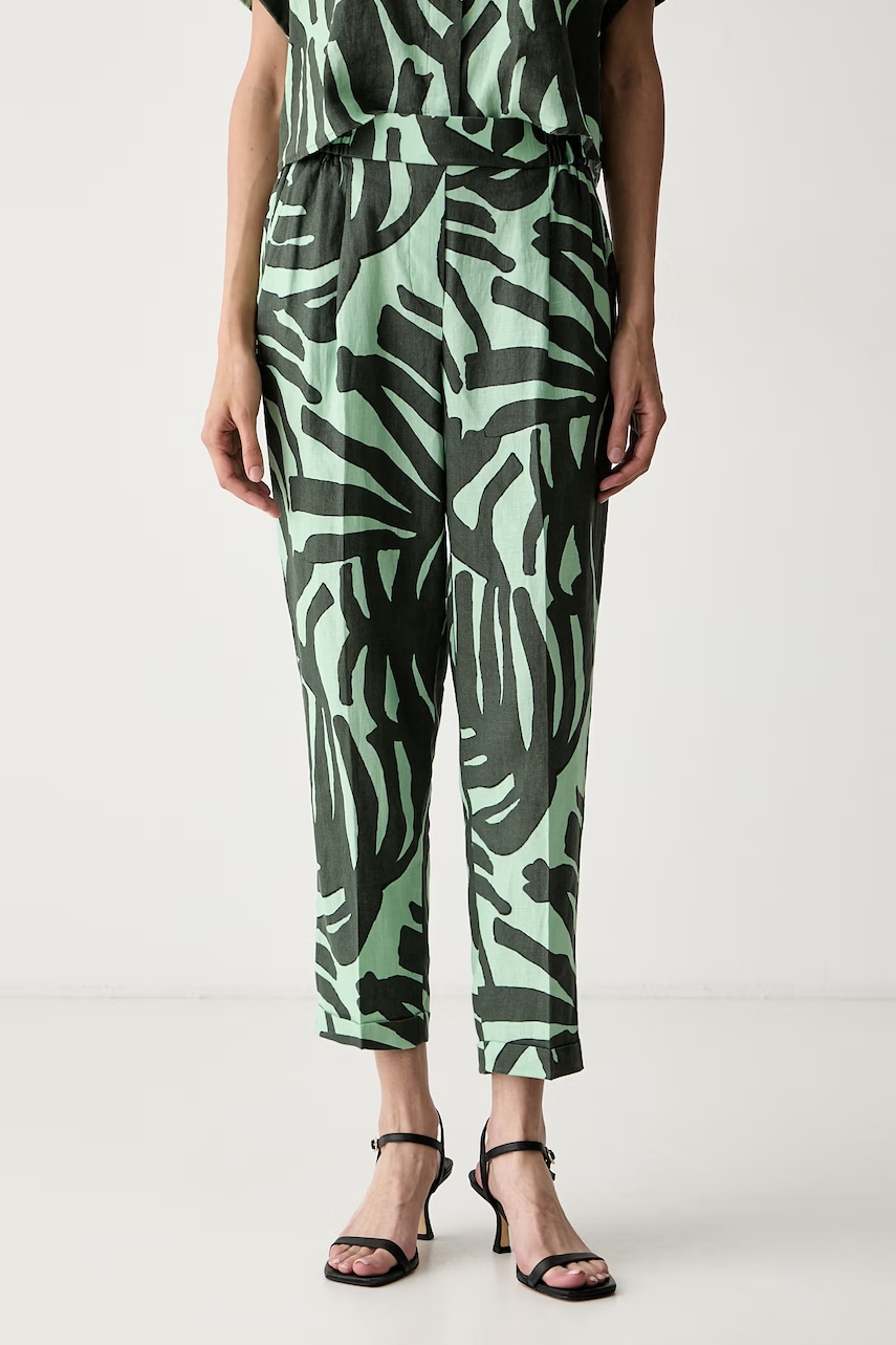 United Colors of Benetton spodnie damskie lniane