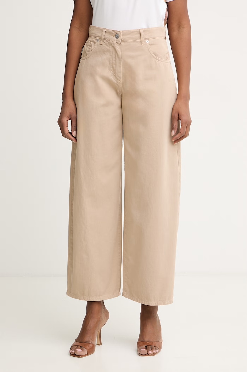 Haveone παντελόνι γυναικείο βαμβακερό PLS.Q052 μπεζ L,S,M,XXS,XS
