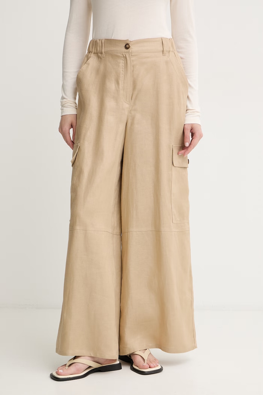 Weekend Max Mara pantaloni cargo pentru femei, din in