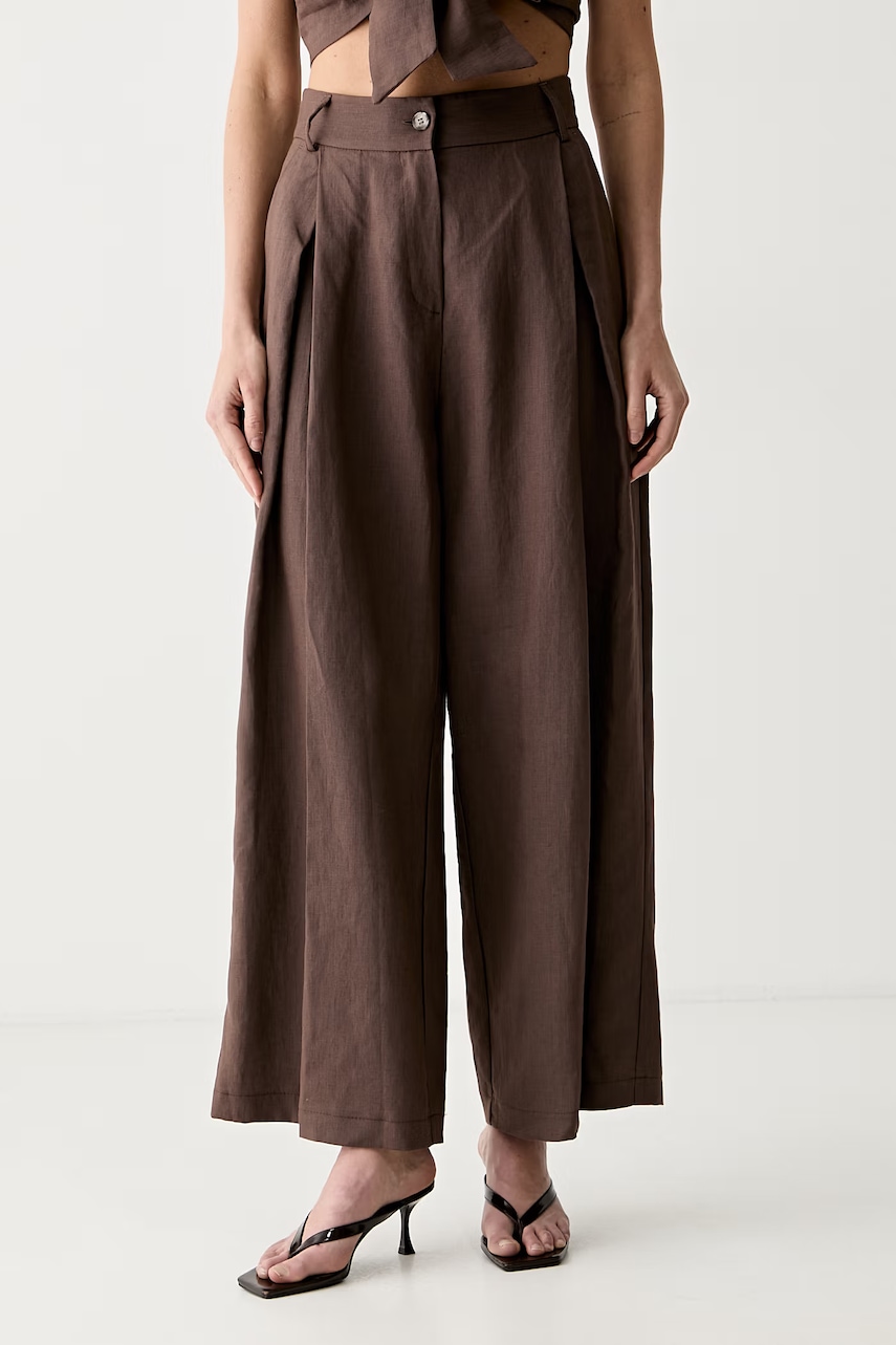 ViCOLO pantaloni culottes pentru femei din in