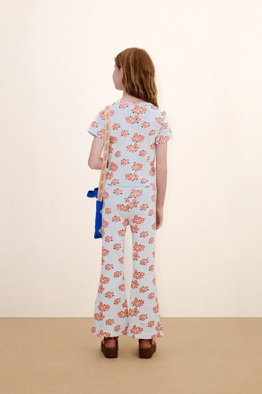 Dětské kalhoty Tinycottons BLOSSOMS RIB PANT (obrázek 5)