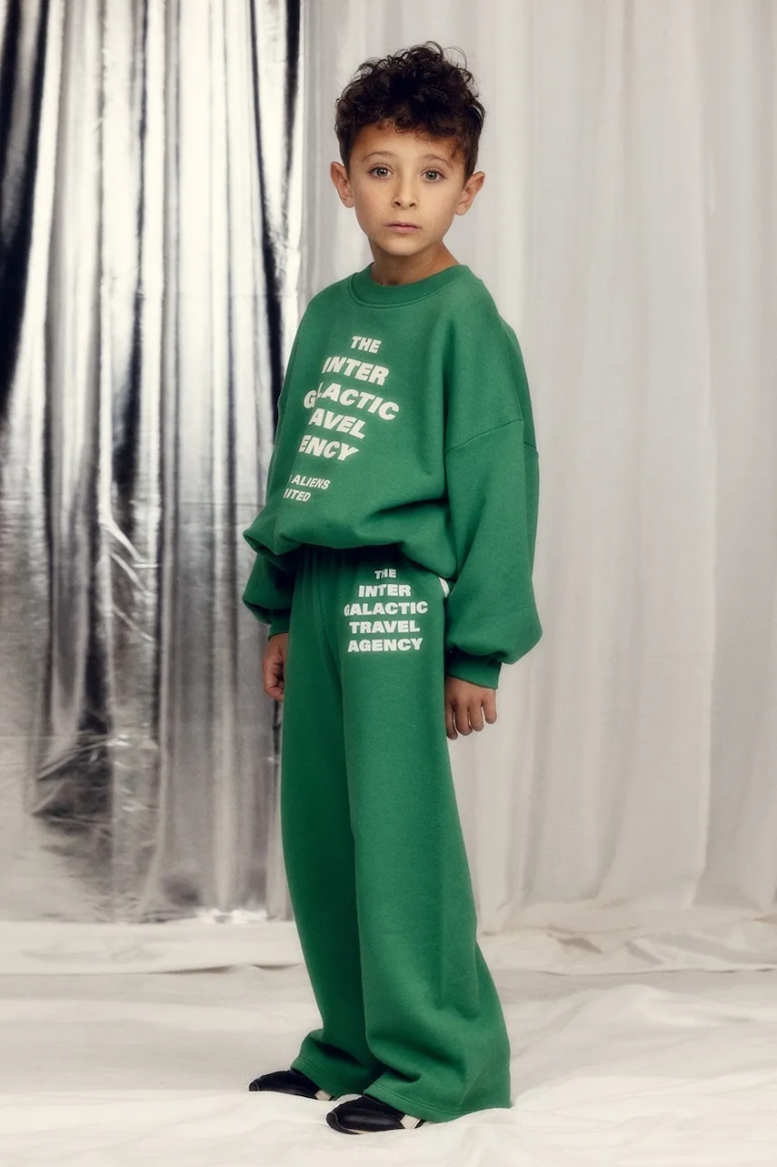 Mini Rodini pantaloni de trening din bumbac pentru copii Travel agency