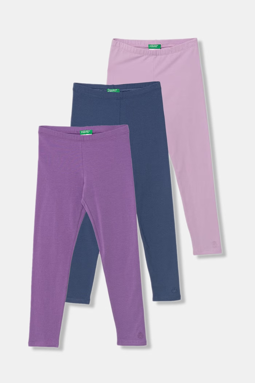 Levně United Colors of Benetton legíny dětské bavlněné s elastanem